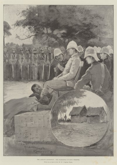 De Ashanti-expeditie, de overgave van koning Prempeh door Henry Charles Seppings Wright